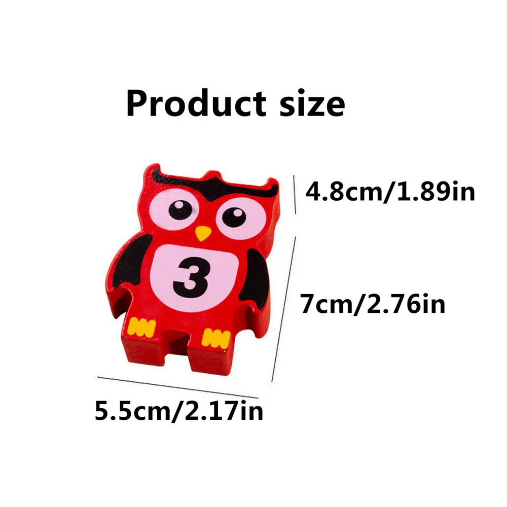 

1 Set Kids Educational Building Blocks Stacking Owls Wooden Animal Blocks Balance Game Toy Early Childhood Development Toy