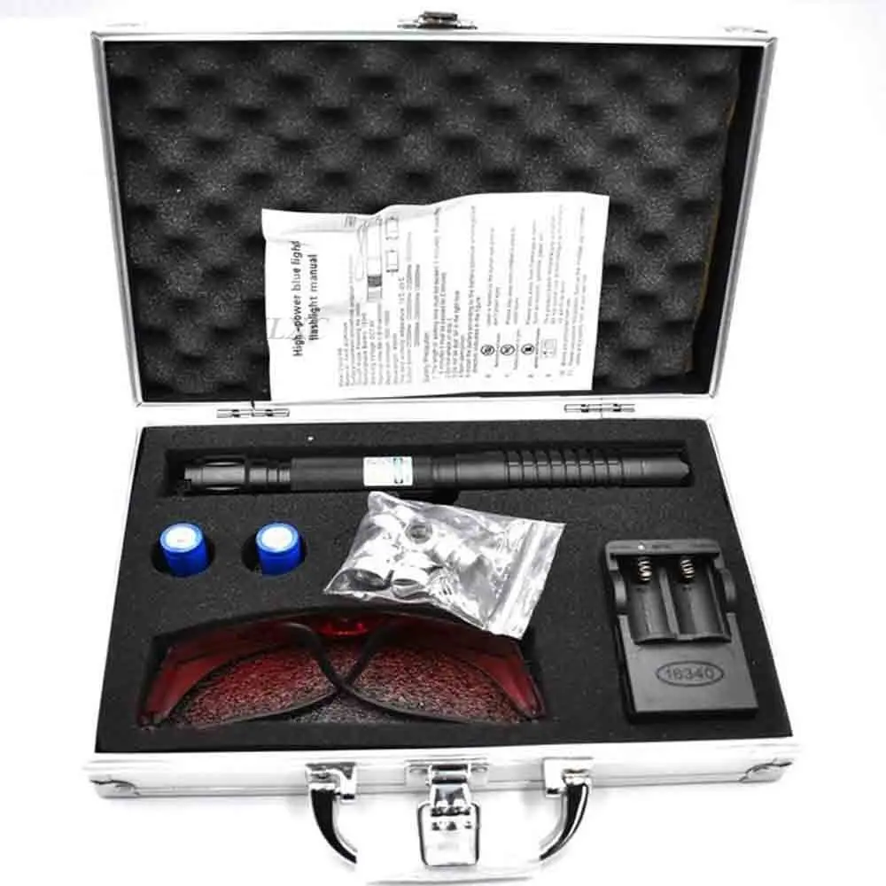 Мощный лазерный фонарь с фокусировкой 450 нм 50000 м|Лазеры| |