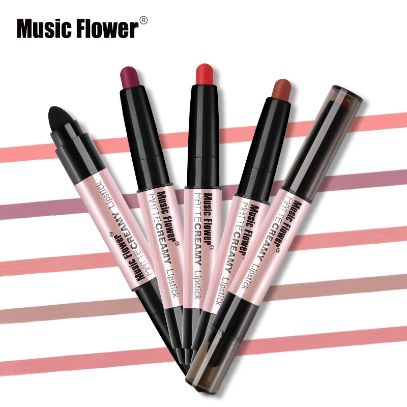 Помада карандаш для губ матовая кремовая 12 цветов|batom rouge|creamy lipsticklip stick |