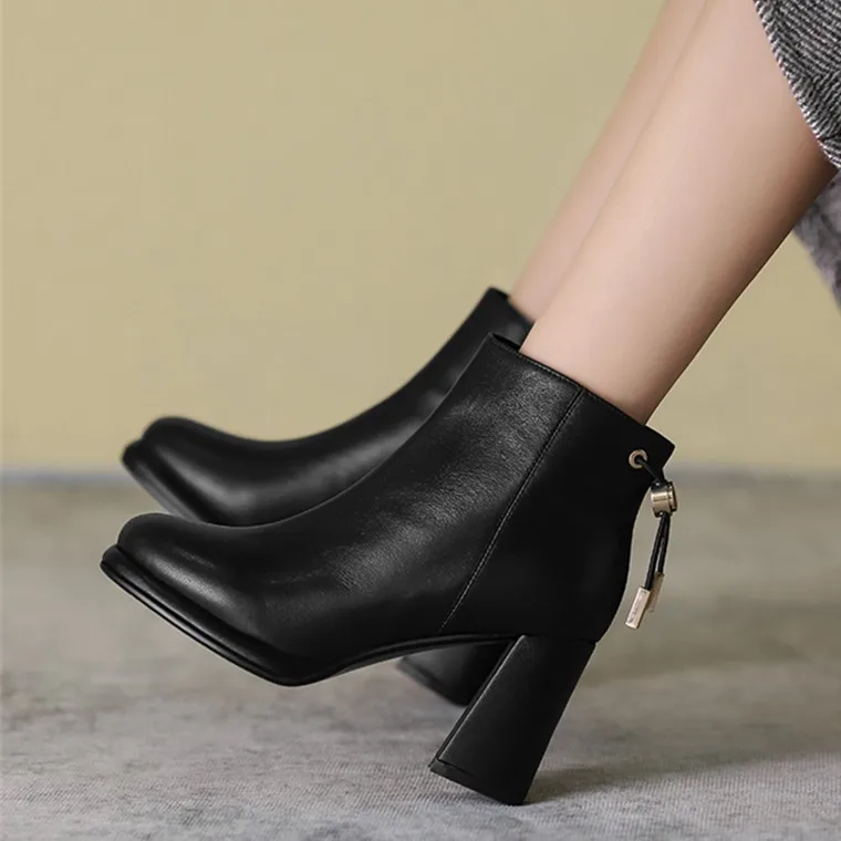 

New Winter Spring Autumn High Heel Ankle Boots Women Short Boots Woman Martin Shoes Botas Shoes for Women 2021 Hot