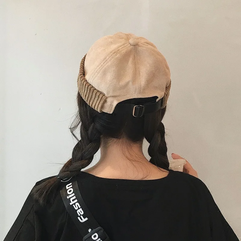 Зимняя шапка моряк Docker для мужчин и женщин замшевые шапки без козырька