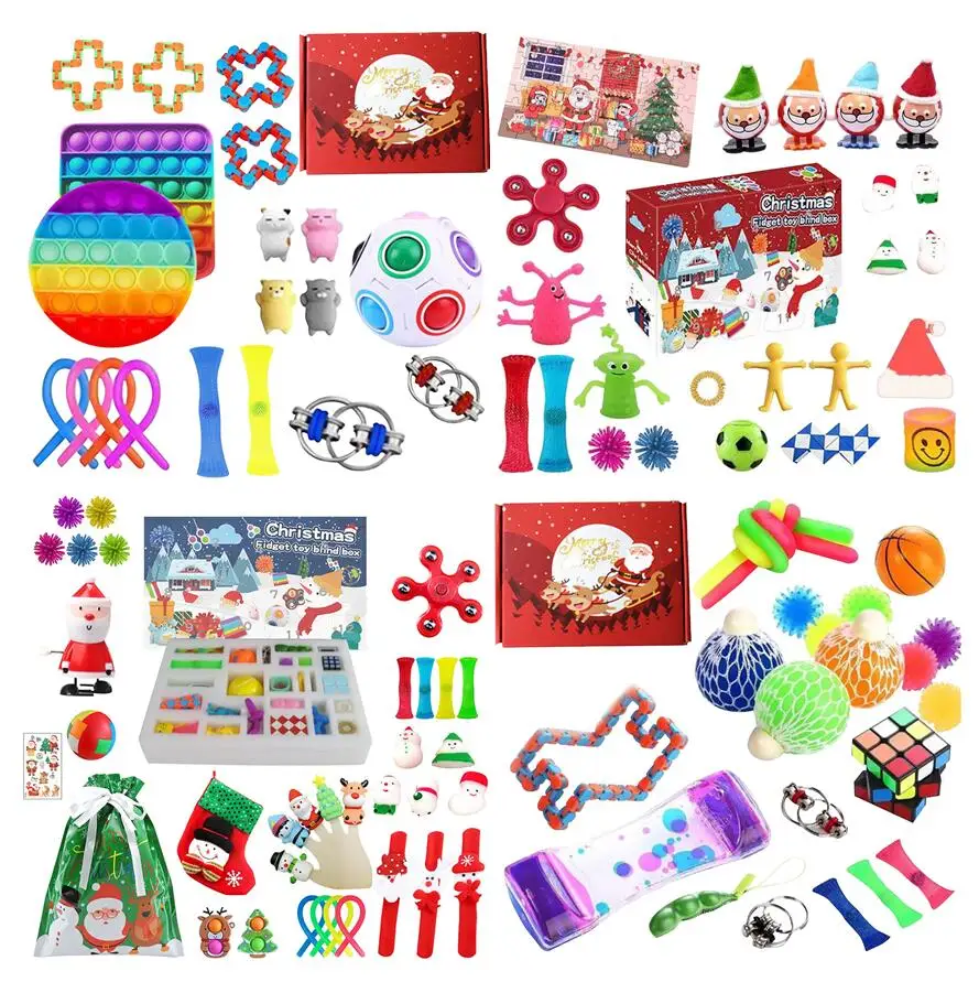

Push Antistress Fidget Toys Special Sensory Christmas Countdown Calendar Toys Set Advent Calendar Gift Box Xmas Holiday Party