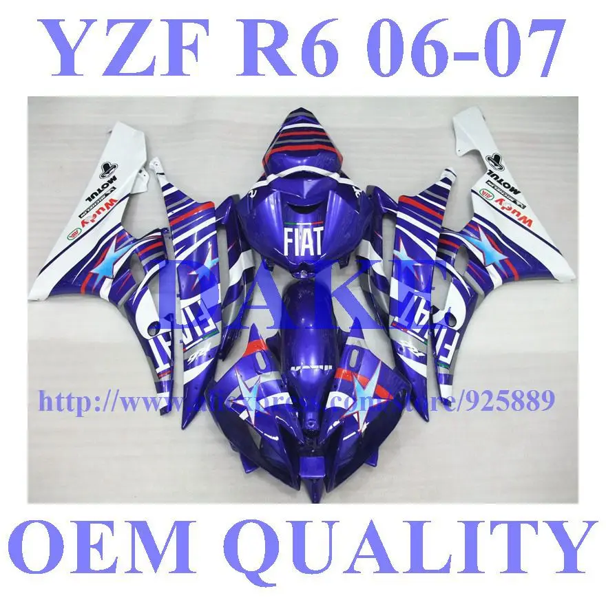 

Injection Blue Black fairing kit for YAMAHA YZF-R6 ABS YZF R6 06 07 YZF 600 R6 2006 2007 #stars motorcycle fairing parts