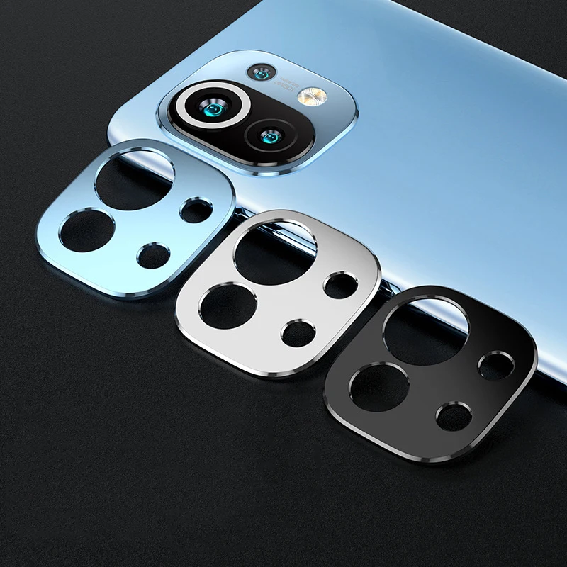 

For Xiaomi Mi 11 Metal Camera Lens Screen Protector Case Guard For Xiaomi Mi11 6.81" Full Coverage Protective Lens film
