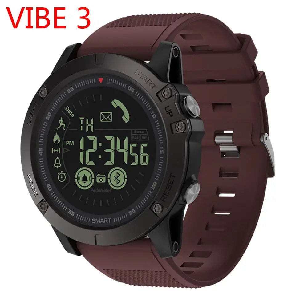 red VIBE 3 Zeblaze VIBE 3 ЭКГ Смарт часы мужские спортивные Шагомер монитор сна Поддержка 11 языков IP67 Smartwatch цветной дисплей Android IOS - Цвет: red VIBE 3