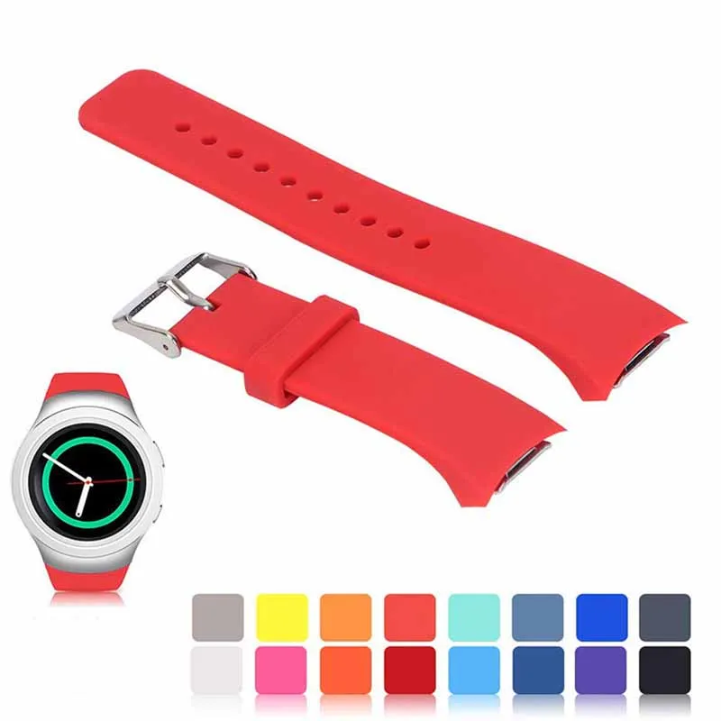 Несколько цветов для samsung gear S2 R720 ремешок замена силиконовый сплошной цвет