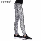 Женские леггинсы с высокой талией и змеиным принтом