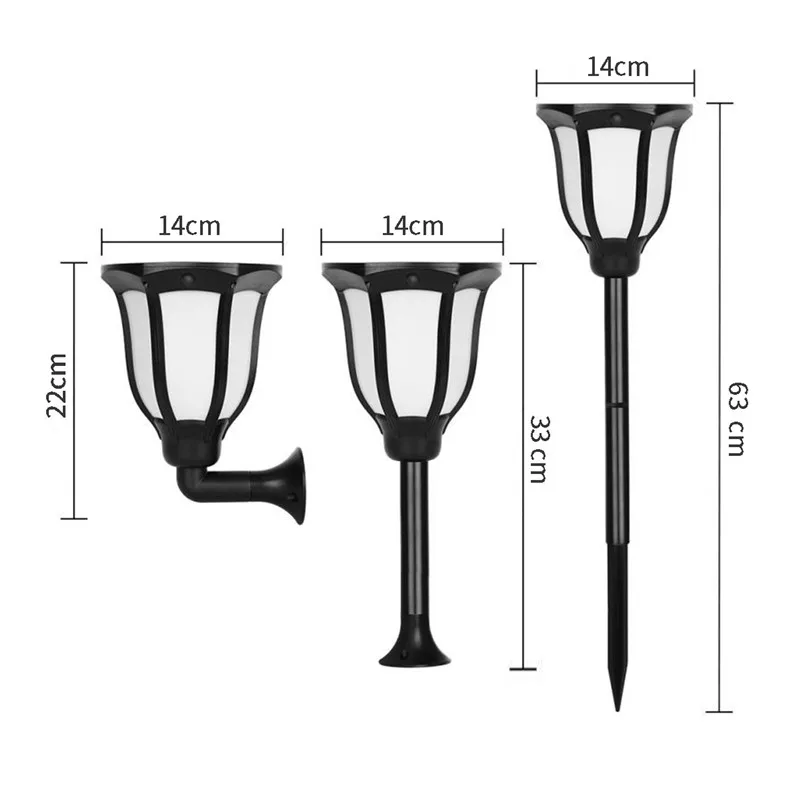 Новый Солнечный пламенный светильник наружный внутренний с пламенем настенный