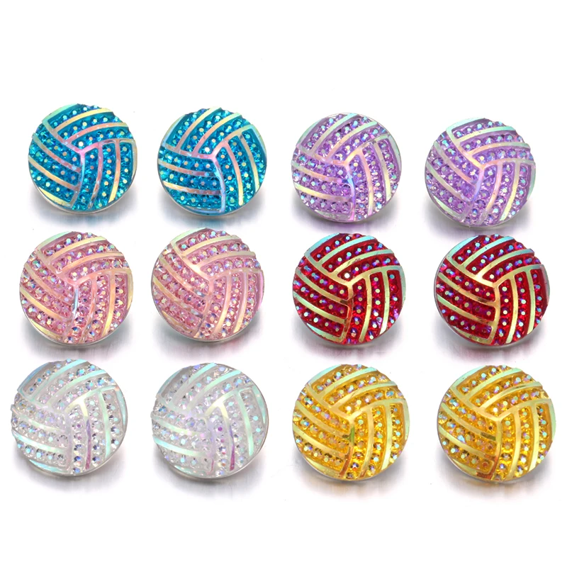 10 шт./лот новые ювелирные изделия на кнопках круглые полимерные цветы кнопки 18 мм