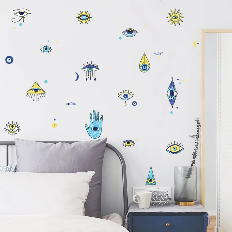 

New Personalized Eye Painting Bedroom Porch Commercial Wall Beautification Decoration Wall Sticke