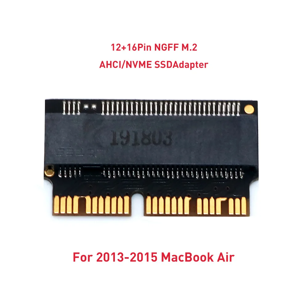 

12+16 Pin M.2 NVME SSD Convert Adapter NVME/AHCI SSD Upgraded Kit For MacBook Air Pro 2013-2017 A1465 A1466 A1398 A1502