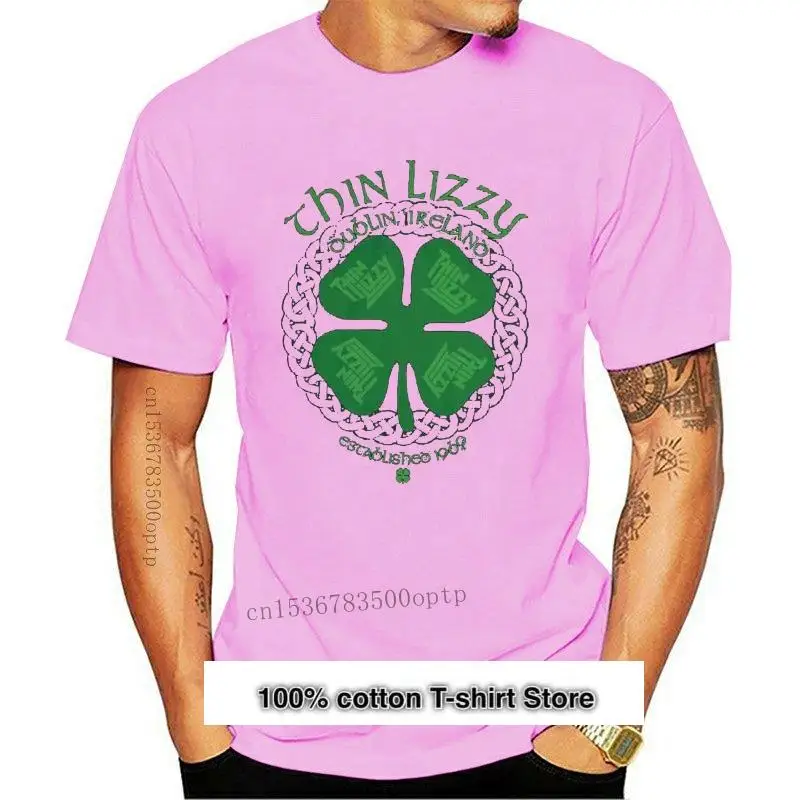 

Camiseta fina Lizzy de trébol de cuatro hojas, S-M-L-XL-2XL, oficial, Hi, 2021