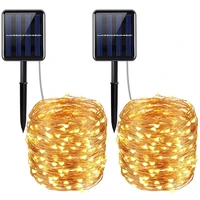 led outdoor solar lamp string lights 22m 200 leds fairy holiday christmas party garland solar powered 8 modes garden waterproof