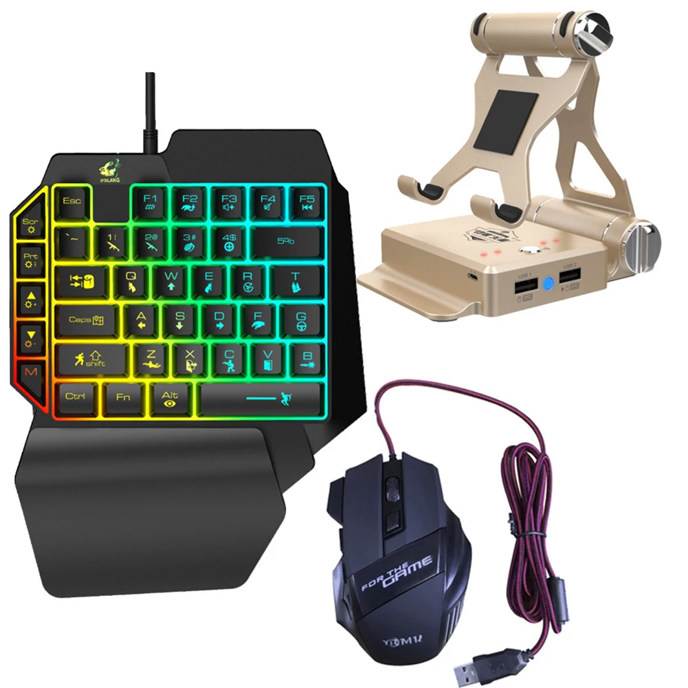 3pcs set GameSir X1 BattleDock конвертер Стенд док-станция для AoV, мобильные легенды, Проводная игровая клавиатура и HXSJ мышь FPS игры с G30 - Цвет: 3pcs set