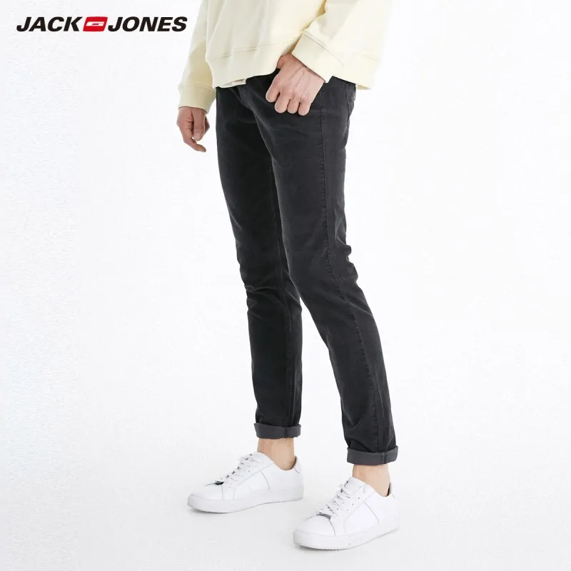 JackJones Стрейчевые хлопковые вельветовые тонкие брюки базовая мужская одежда