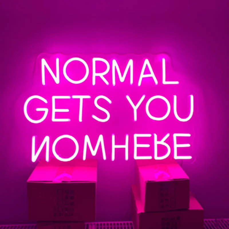 

Custom Neon Sign NORMAL GETS YOU NOWHERE Neon Night Light Home Bar Bedroom Shop Living Room Decor Ins Shop Wall Decor