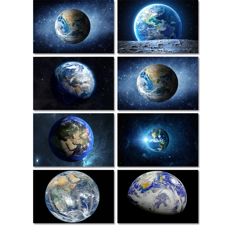 Алмазная 5D Вышивка Вселенная Земля полное покрытие круглые сделай сам вышивка