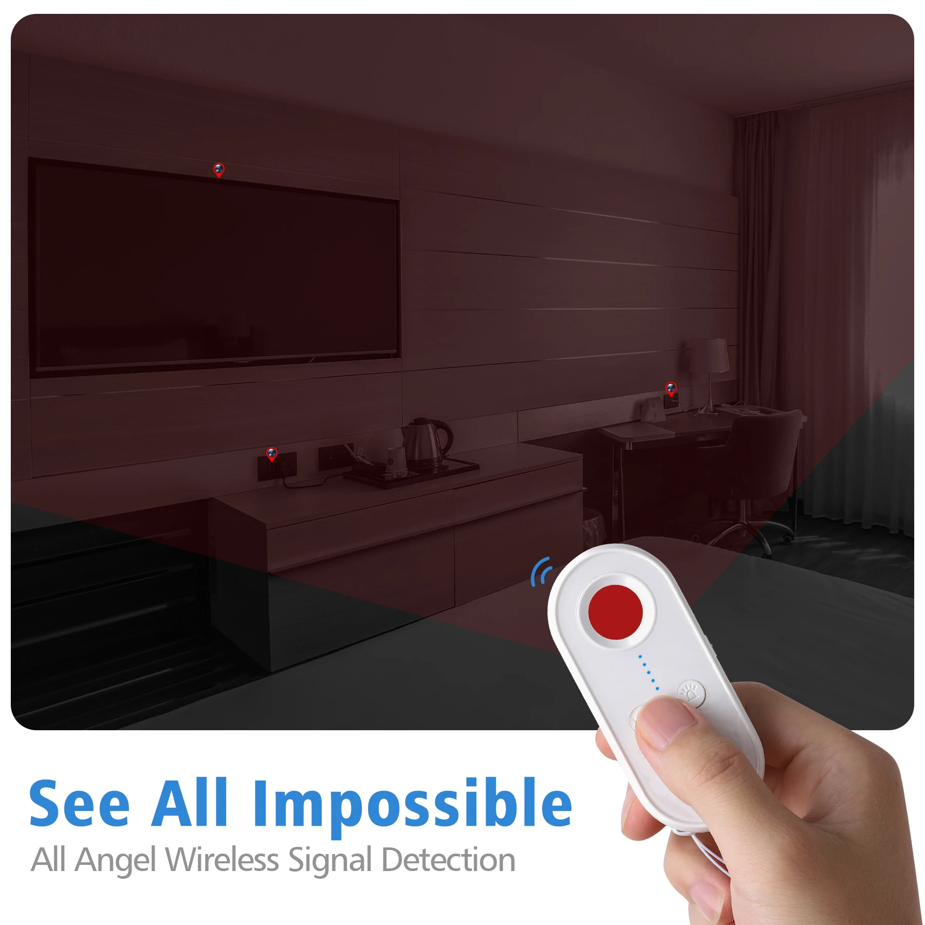 portable anti spy detector rf signal scanner hotel hidden camera detector gps locator tracker wireless mini audio gsm bug finder free global shipping
