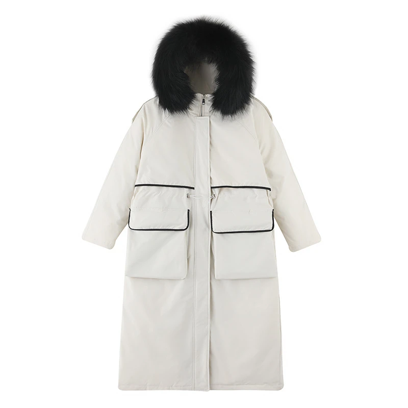 

2021 New winter X-Long Women Winter Jacket Cotton Padded Warm Thicken Ladies Big pocket Long Coats Parka Womens Jackets