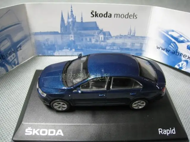 ABREX 1/43 масштаб SKODA RAPLD литой металлический автомобиль модель игрушки для коллекции, подарок, дети
