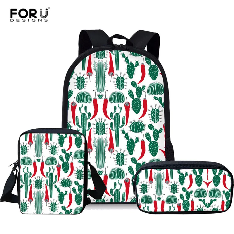 L5278CEK FORUDESIGNS/рюкзаки С КАКТУСОМ; школьные детские сумки для девочек; детская сумка для начальной школы; школьные сумки; женский рюкзак; Sac Ecolier - Цвет: L5278CEK