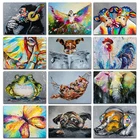 Полноразмерная Алмазная вышивка, вышивка крестиком, обезьяна, крупный рог, собака, член, слон, Бабочка, Круглая Мозаика для рисования L106