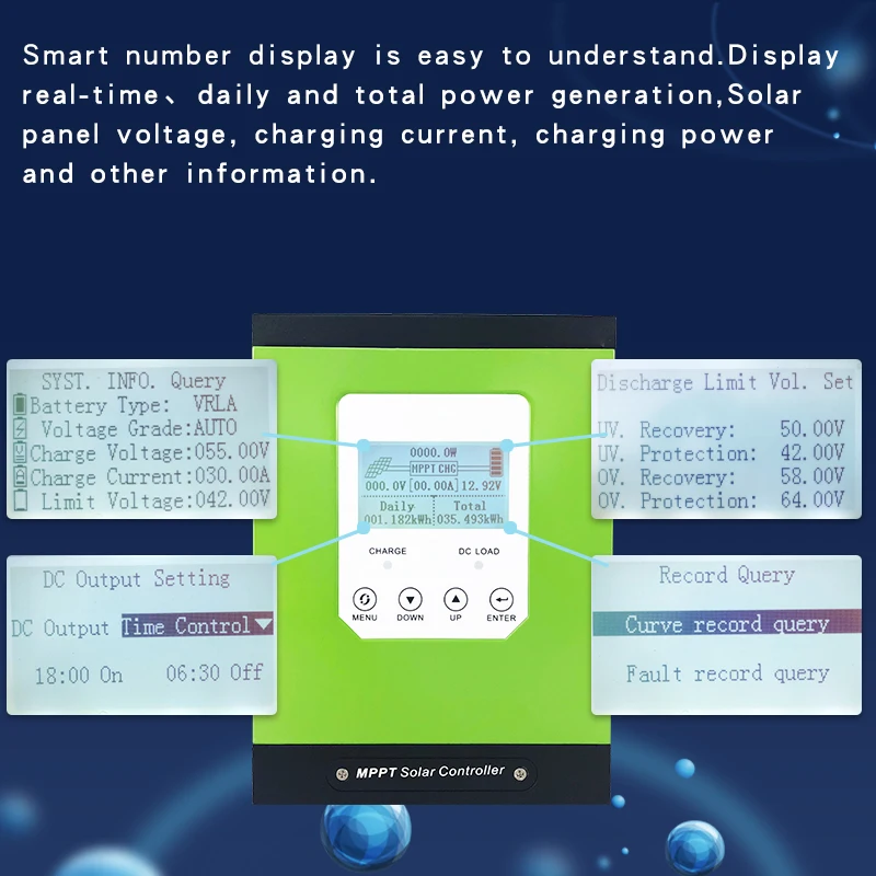 Mppt Контроллер заряда солнечной батареи 40a регулятор панели солнечных батарей 12 в