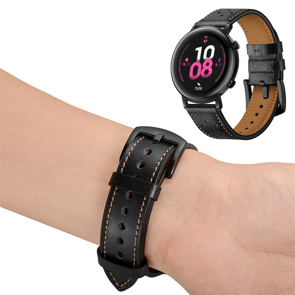

2021 New Watchband Replacement Smartwatch Band Leather Replacement Watch Band Wristband Strap for AMAZFIT GTR Smart Watch 42MM