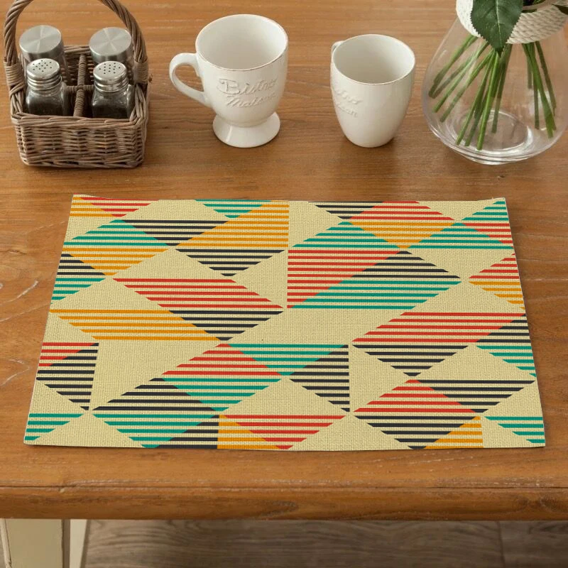 Fuwatacchi простые геометрические Посуда коврик Салфетки Полотенца обеденный