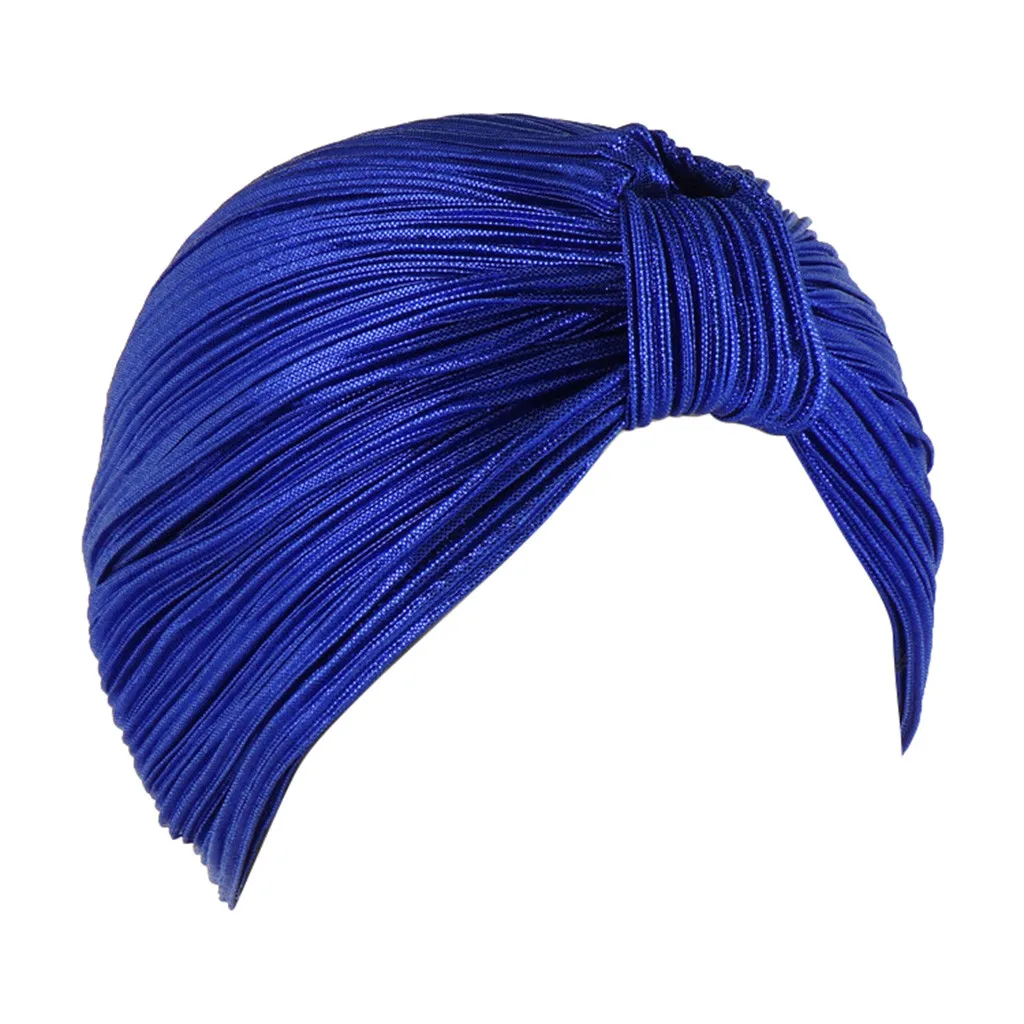 

Women Muslim Ruched Hat Ruffle Cancer Chemo Beanie Turban Wrap Cap India Hair Scarf