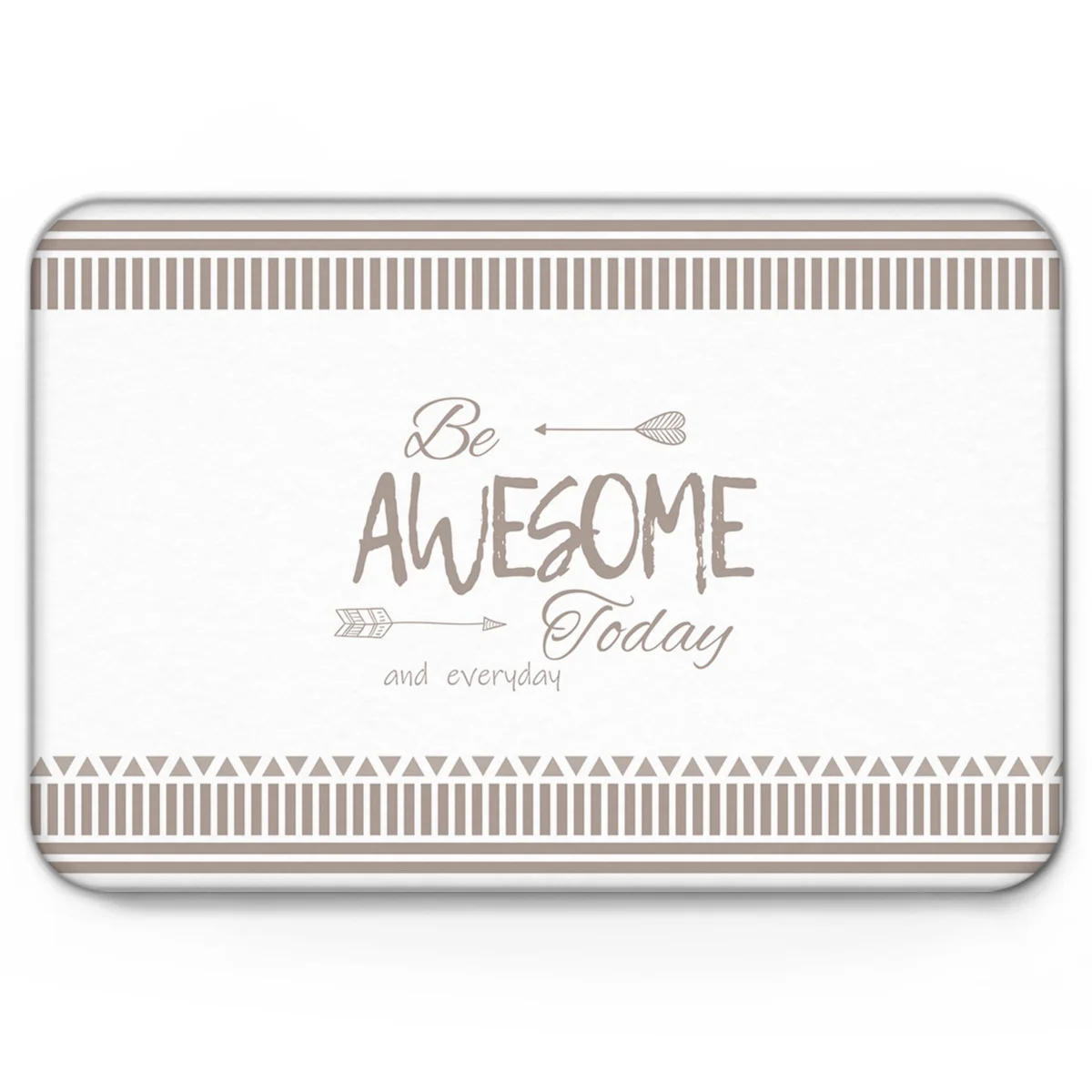 Абстрактные геометрические коричневые полосатые коврики Противоскользящий