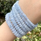 Светильник синий потрескавшийся с украшением в виде кристаллов Rondelles Камень Бисер для изготовления ювелирных изделий 6*3 4*8 5*10 мм бусины Diy браслет ожерелье