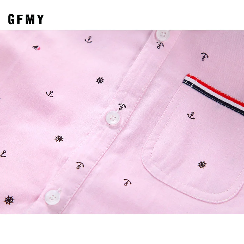 Лидер продаж 2020 Детские рубашки GFMY повседневные однотонные хлопковые с коротким