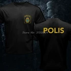 Футболка в скандинавском стиле, Швеция, Svensk, шведская полиция, Полиция, логотип, новая хлопковая футболка, крутой дизайн, 3D футболка, футболки
