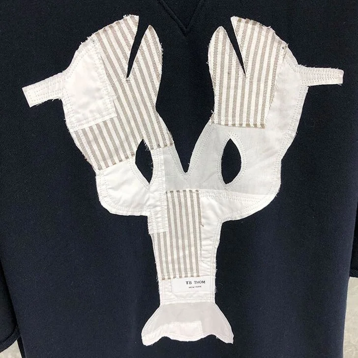 

2021 Fashion TB THOM Brand T-Shirt Men Patch Hole Loose Men's Clothing Hip Hop Bat Half Sleeve Summer O-neck Cotton Shirts