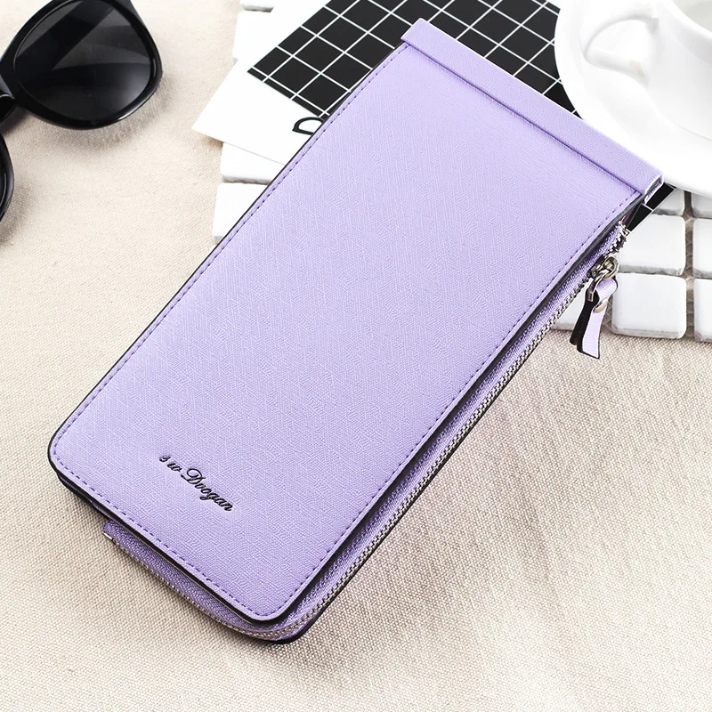 Для женщин кошелек на молнии мешок денег женские длинные двойные искусственная