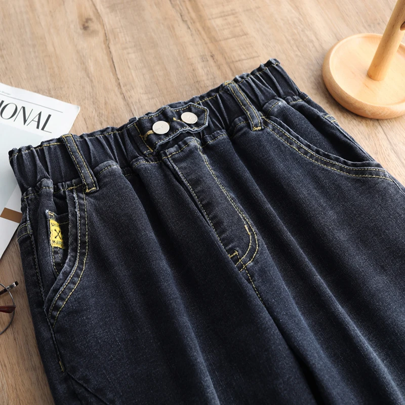 

2021 plus size stretch jeans for women Fashion Vintage harem pants high-waisted baggy jeans tight-waisted pants for girls L-4XL