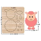 Новые деревянные штампы в виде рыбы для скрапбукинга, разные размеры