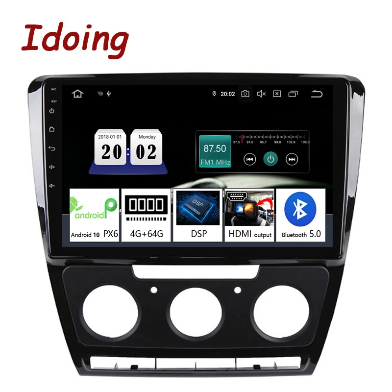 Idoing 10 2 &quotAndroid для Skoda Octavia A5 2008 2013 автомобильный Радио Мультимедиа Видео плеер