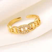 korean fashion luxury chain gold rings for woman 2021 neo gothic girls unusual jewelry wedding set accessories