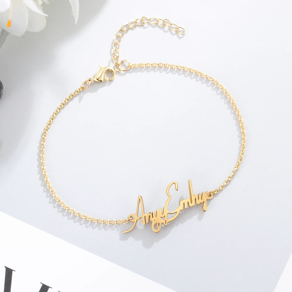 Женский браслет на лодыжку JewelOra золотистый розовый серебристый с индивидуальным
