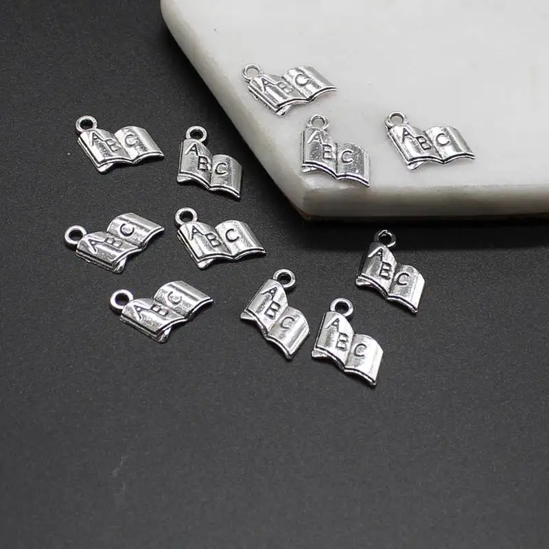 

20pcs Vintage Tibetan Silver Jewelry DIY Accessories Tibetan Silver Accessories Wholesale Books Pendant Pendant