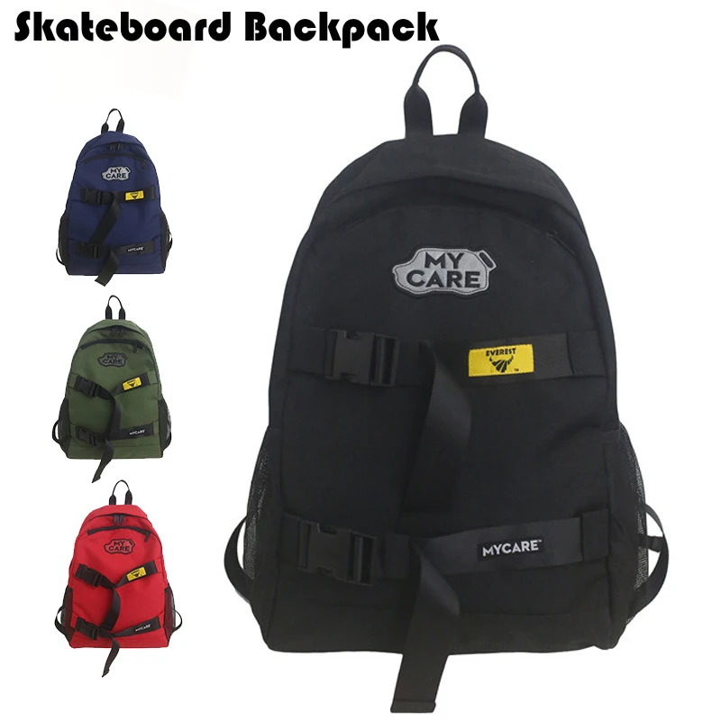 Рюкзак для скейтборда с двойным рокером, Портативная сумка из ткани Оксфорд для скейтборда, для мальчиков и девочек, вместительные рюкзак д... от AliExpress WW