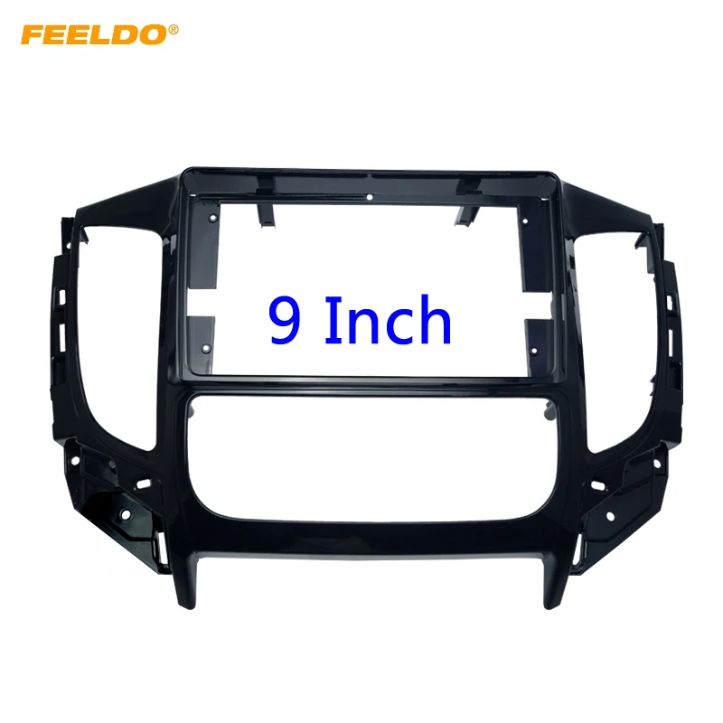 

FEELDO Car 9" 2Din Fascia Panel Frame Dash Kit For Mitsubishi Triton(2015+) GPS Navigation Installation #HQ6264