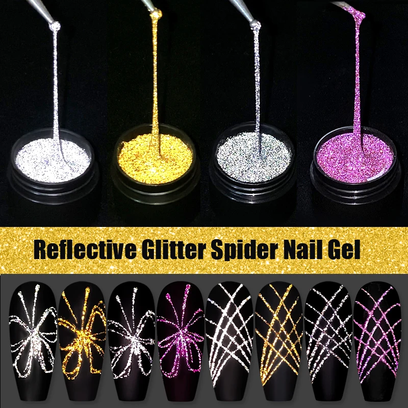 

Гель для ногтей UR SUGAR 7 мл, серебристо-серый цвет, яркий гель для ногтей, гибридные Лаки, цветной гель для ногтей, дизайн ногтей, золотой блестя...