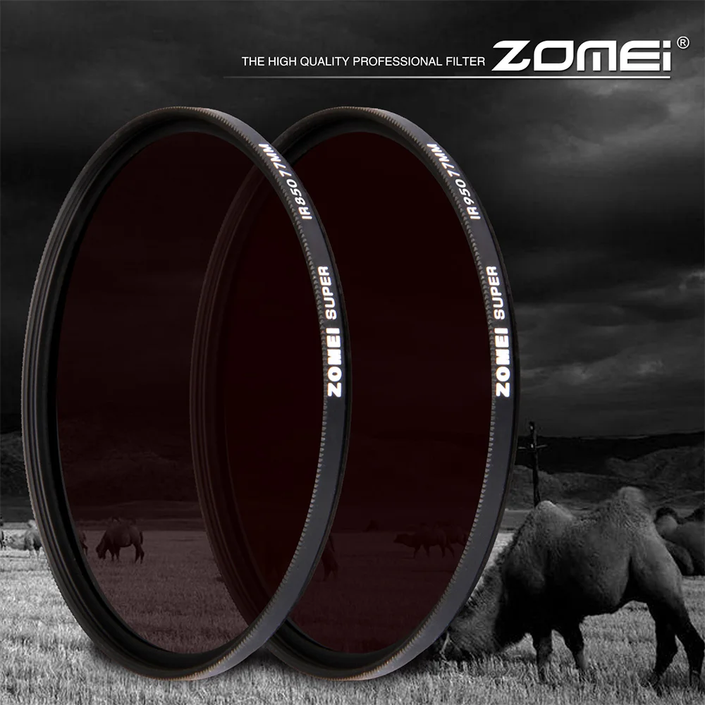 Инфракрасный ИК-фильтр Zomei 680nm 720nm 760nm 850nm 950nm 37 мм 49 52 58 67 72 82 для объектива