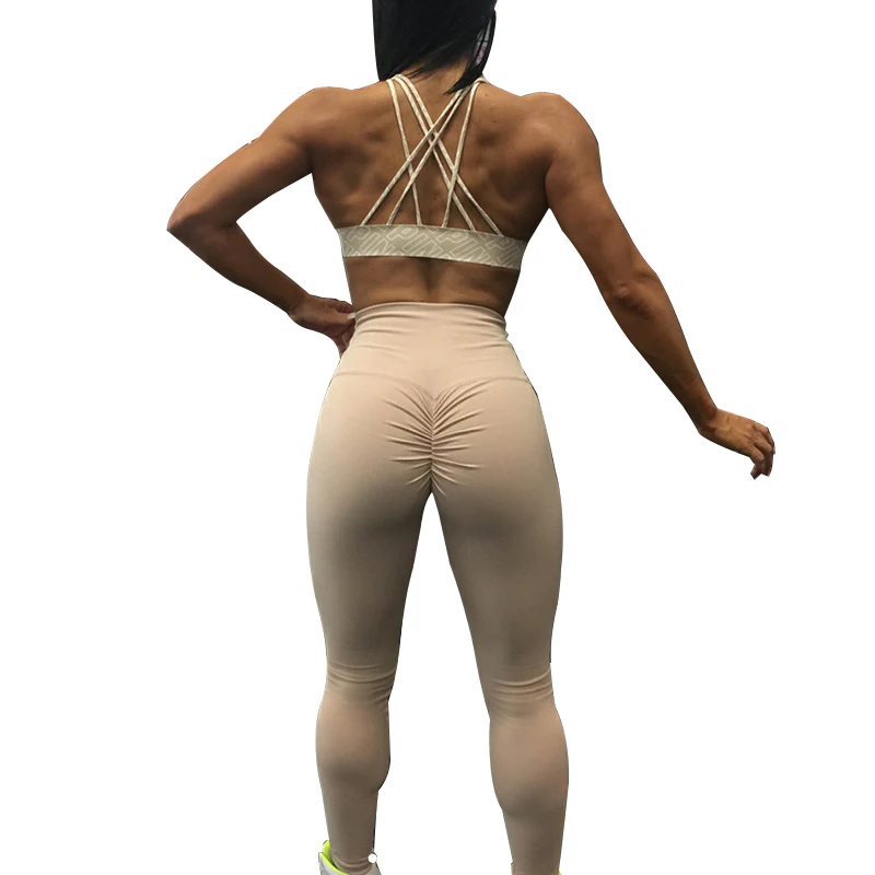 Женские леггинсы из полиэстера повседневные брюки с высокой талией и эффектом