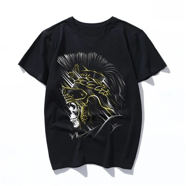 

Мужские футболки с римским черепом, модная футболка с круглым вырезом и коротким рукавом, летняя футболка для мужчин и женщин