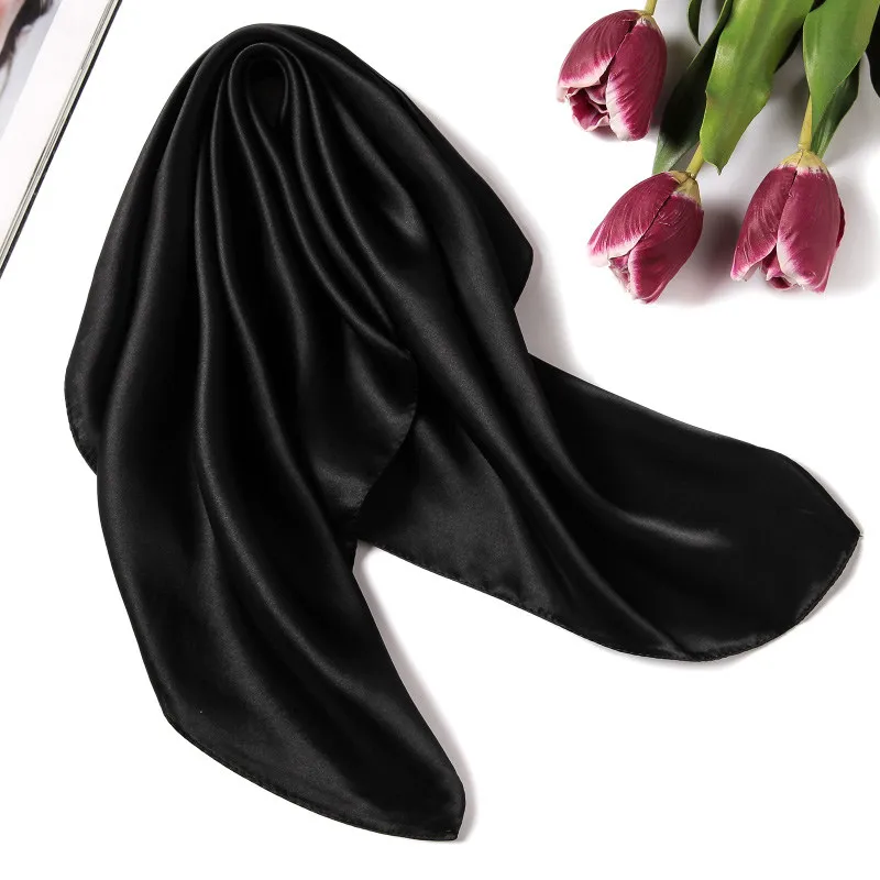 1 шт. шелковый шарф квадратный 100% шелк тутового шелка женский однотонный модный