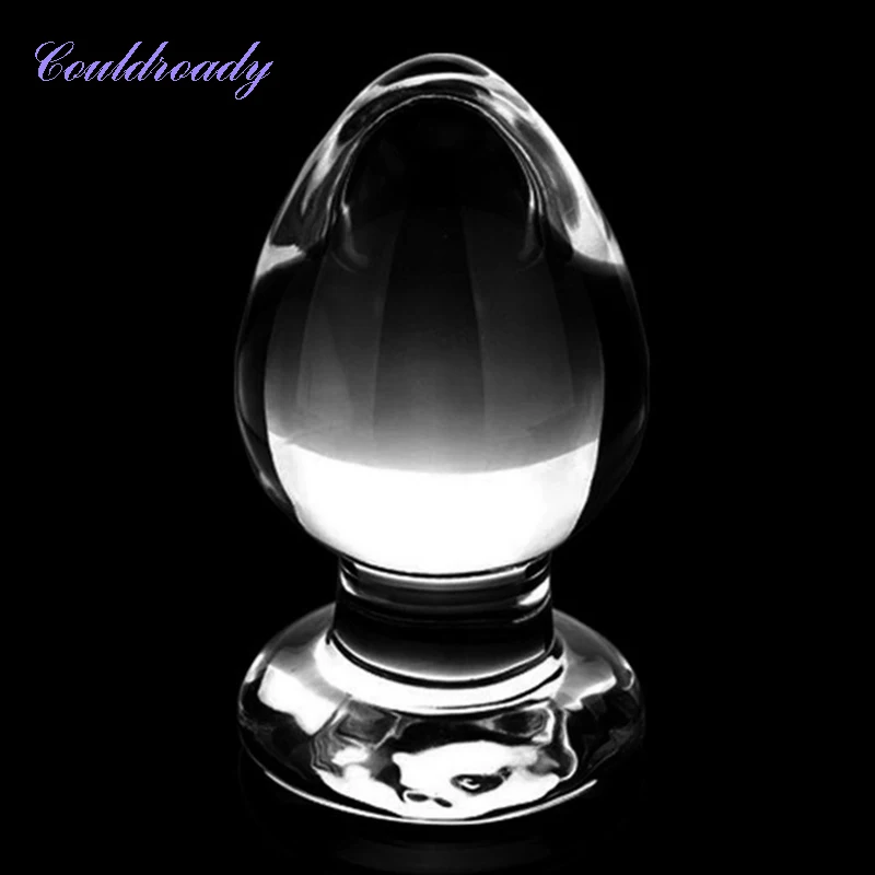 Анальная пробка 60 мм прозрачный Кристальный большой шар конусная женская секс